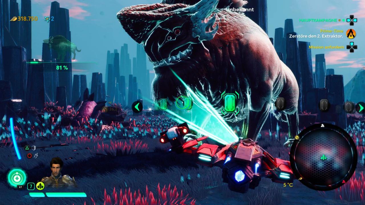 No Man's Sky lässt grüßen: Wenn ihr auf unbekannte Tiere stoßt, könnt ihr diese für kleine Belohnungen und Hintergrundinfos scannen.