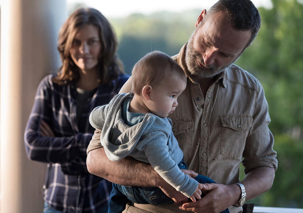 Andrew Lincoln und Lauren Cohan als Maggie und Rick in The Walking Dead