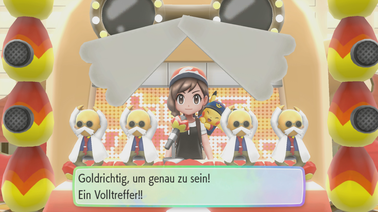 [22/11/2018] In der Arena sind wir Teilnehmerin einer Quiz-Show.