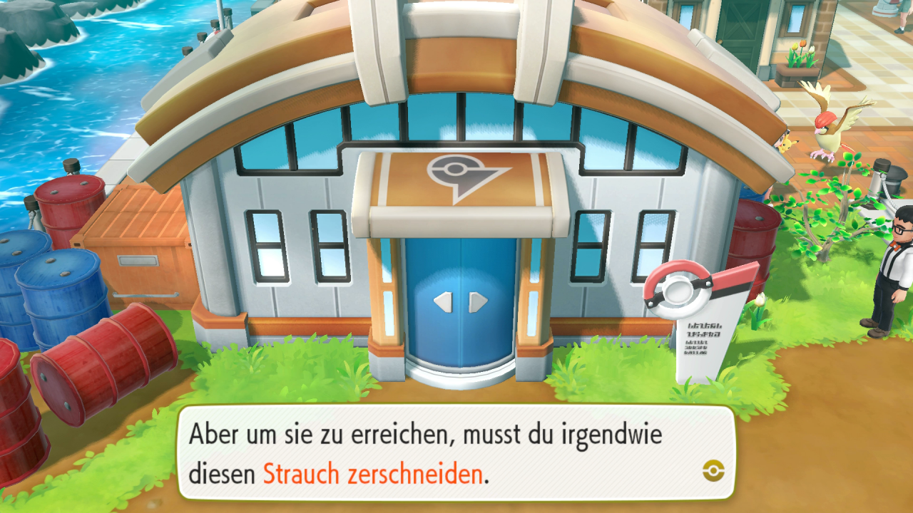 [14/11/2018] Die Arena erreichen wir nur, wenn wir den Strauch entfernen.