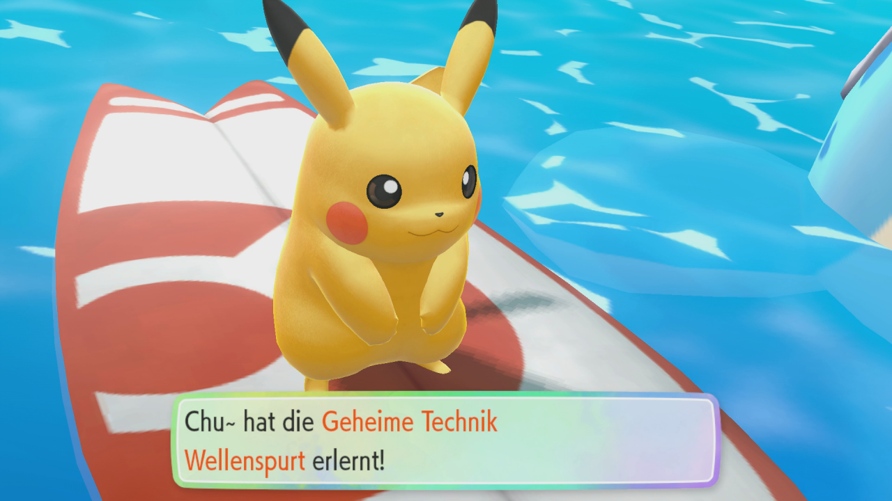 [21/11/2018] Unser Pikachu erlernt die Geheime Technik Wellenspurt.