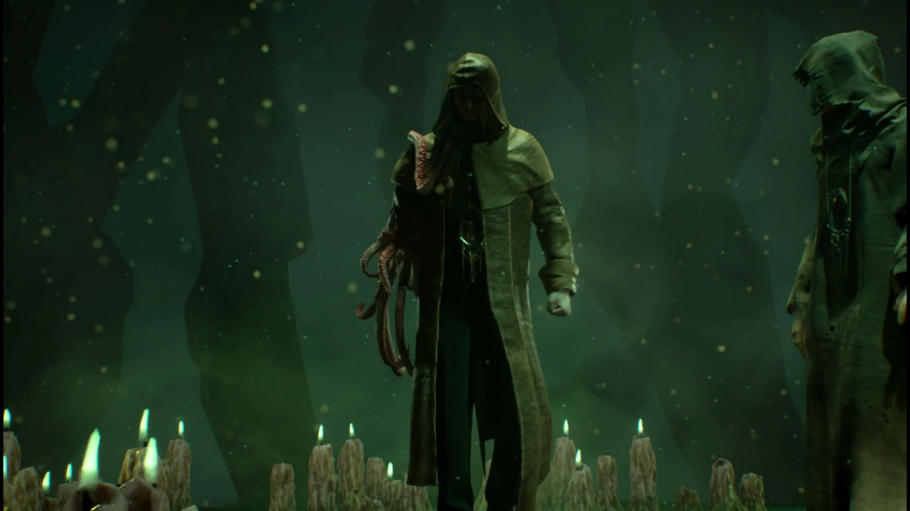 [08/11/2018] Mit dem Kult kommt ein seltsames Wesen, halb Oktopus, halb Mensch.