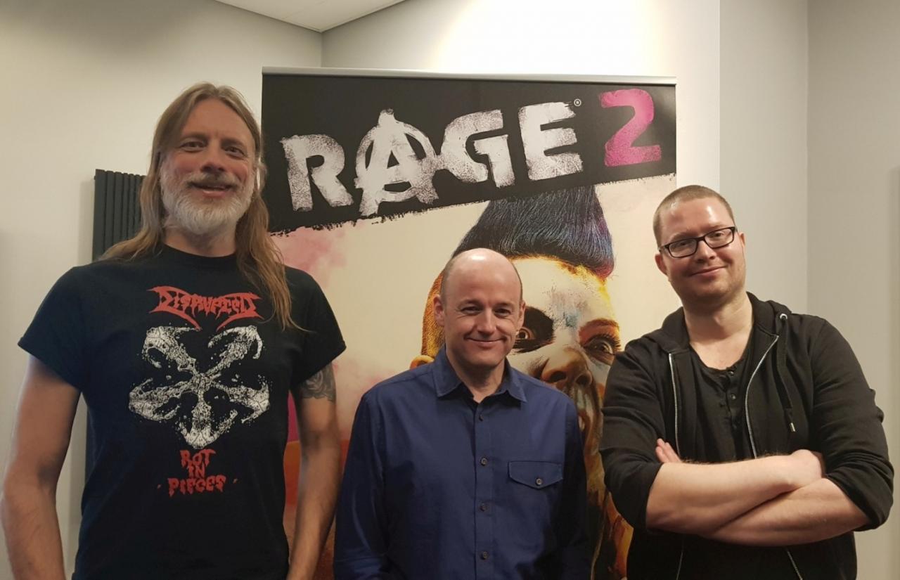 Felix Schütz trifft Magnus Nedfors (Game Director Avalanche Studios), Tim Willits (Studio Director id Software).