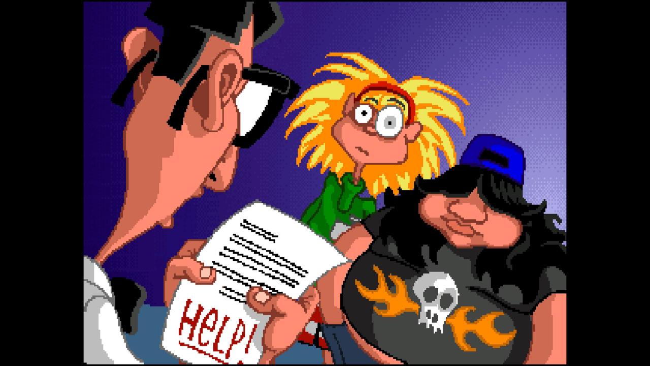 [13/12/2018] Wie in einem Zeichentrickfilm fängt das Spiel wichtige Momente in Großaufnahme ein. Hier erhalten die Freunde den Hilferuf der Tentakel per Hamsterpost.