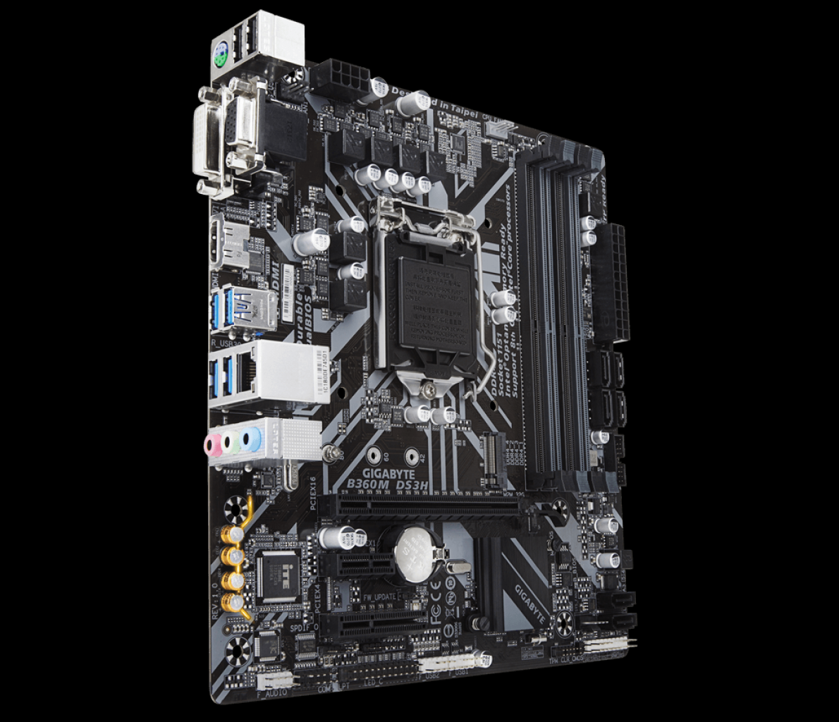 [11/01/2019] Günstiges Einsteiger-Modell im mATX-Format: Gigabyte B360M DS3H