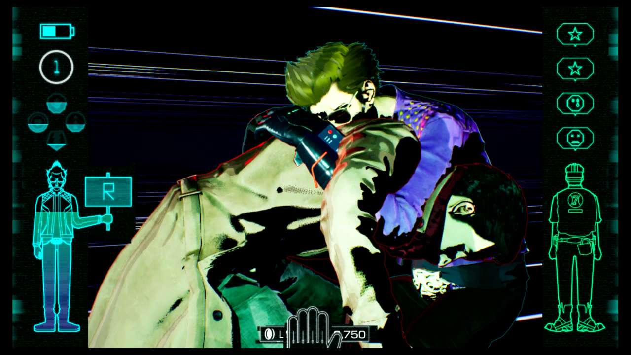 Der Grafikstil von Travis Strikes Again: No More Heroes entbehrt nicht eines gewissen Reizes durch die Verwendung ungewohnter Grafik-Effekte.