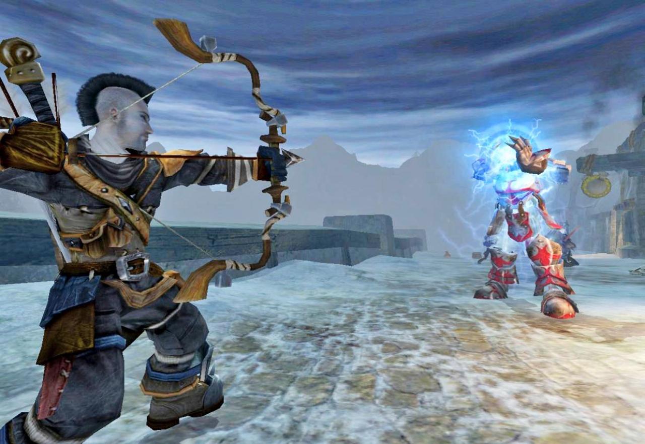Der Charakter in Fable schießt einen Bogen