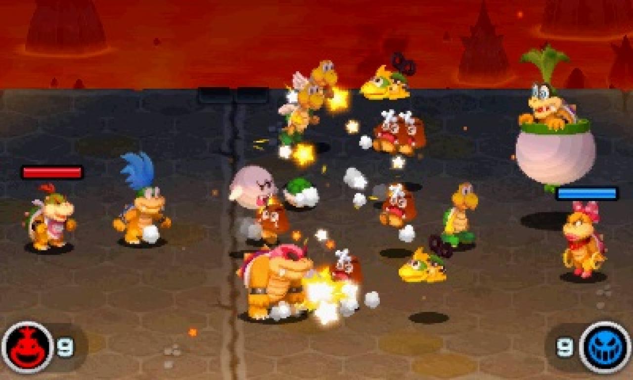 Bei Bowser Jr.s Reise kämpfen eure Schergen automatisch, ihr nehmt während der Gefechte aber gelegentlich Einfluss.
