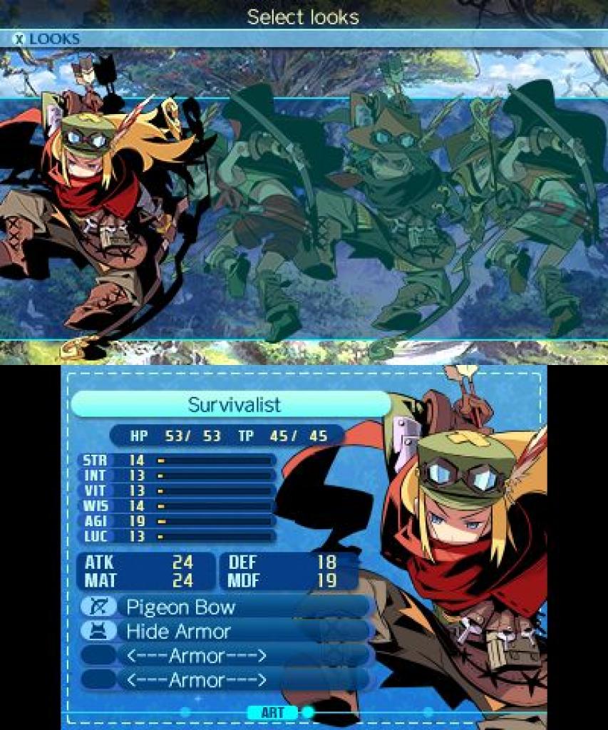 Etrian Odyssey Nexus Schadensklassen: Survivalist