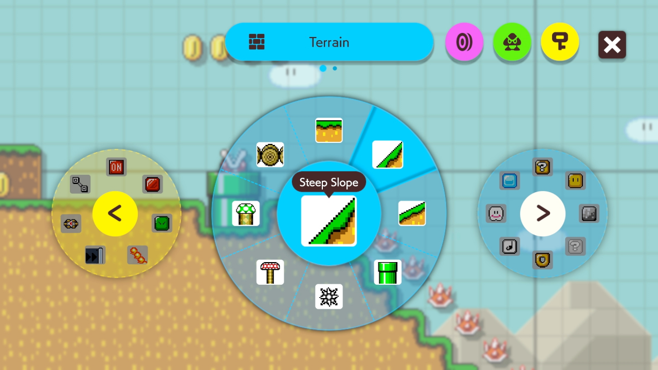 Die Wii U mit ihrer Funktionsweise von zwei Bildschirmen hat beim Level-Bauen im ersten Super Mario Maker gut funktioniert. Fehlt der Switch ein Bildschirm?