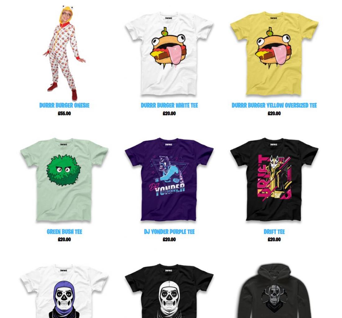 [15/02/2019] Produktauswahl im offziellen Fortnite-Merchandise-Shop