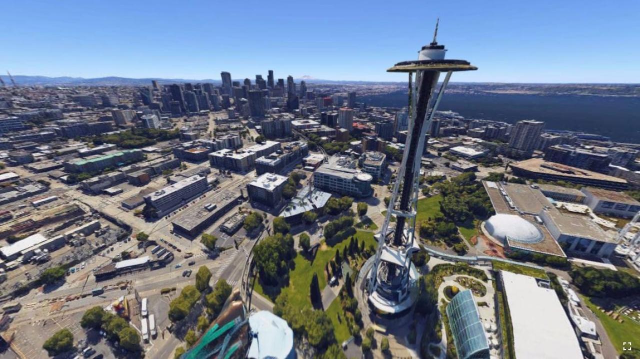 [01/02/2019] Die Welt mit Google Earth VR zu erkunden ist ein ganz besonderes Erlebnis. Hier fliegen wir gerade über Seattle und schauen uns die berühmte 