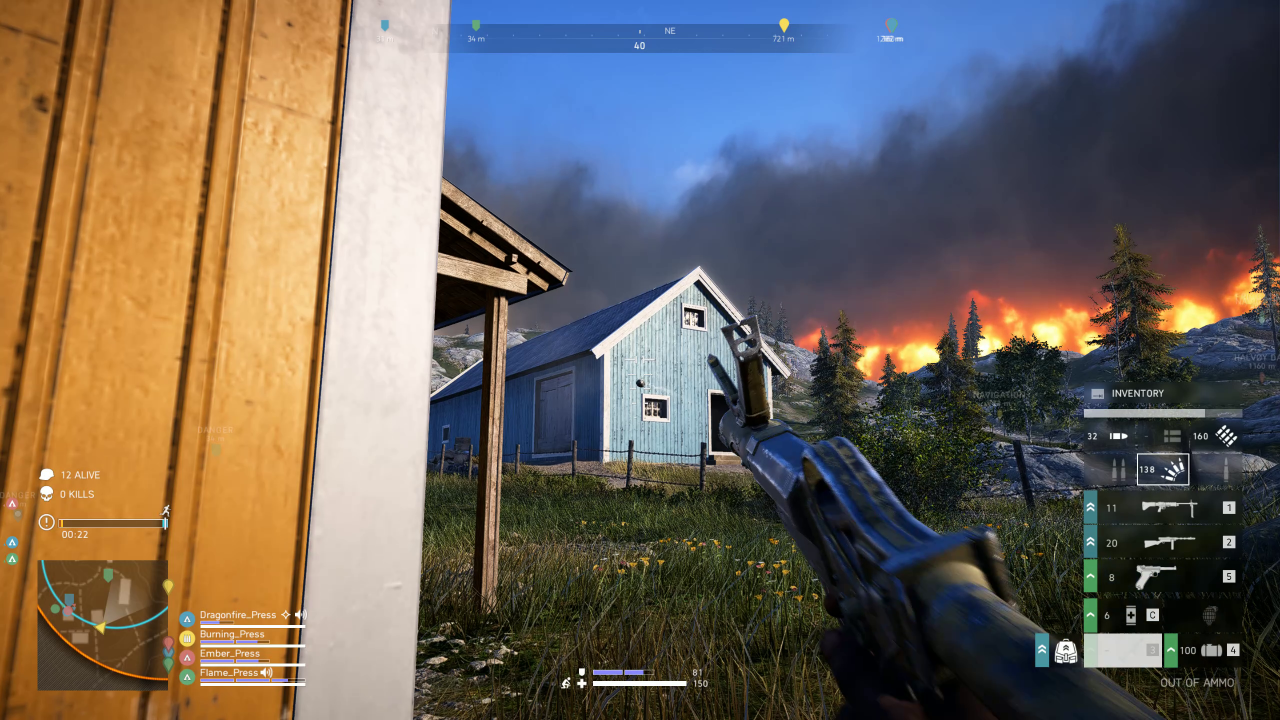 [18/03/2019] In Firestorm haben Camper schlechte Aussichten. Jegliche Gebäude lassen sich mit Granaten zerstören.