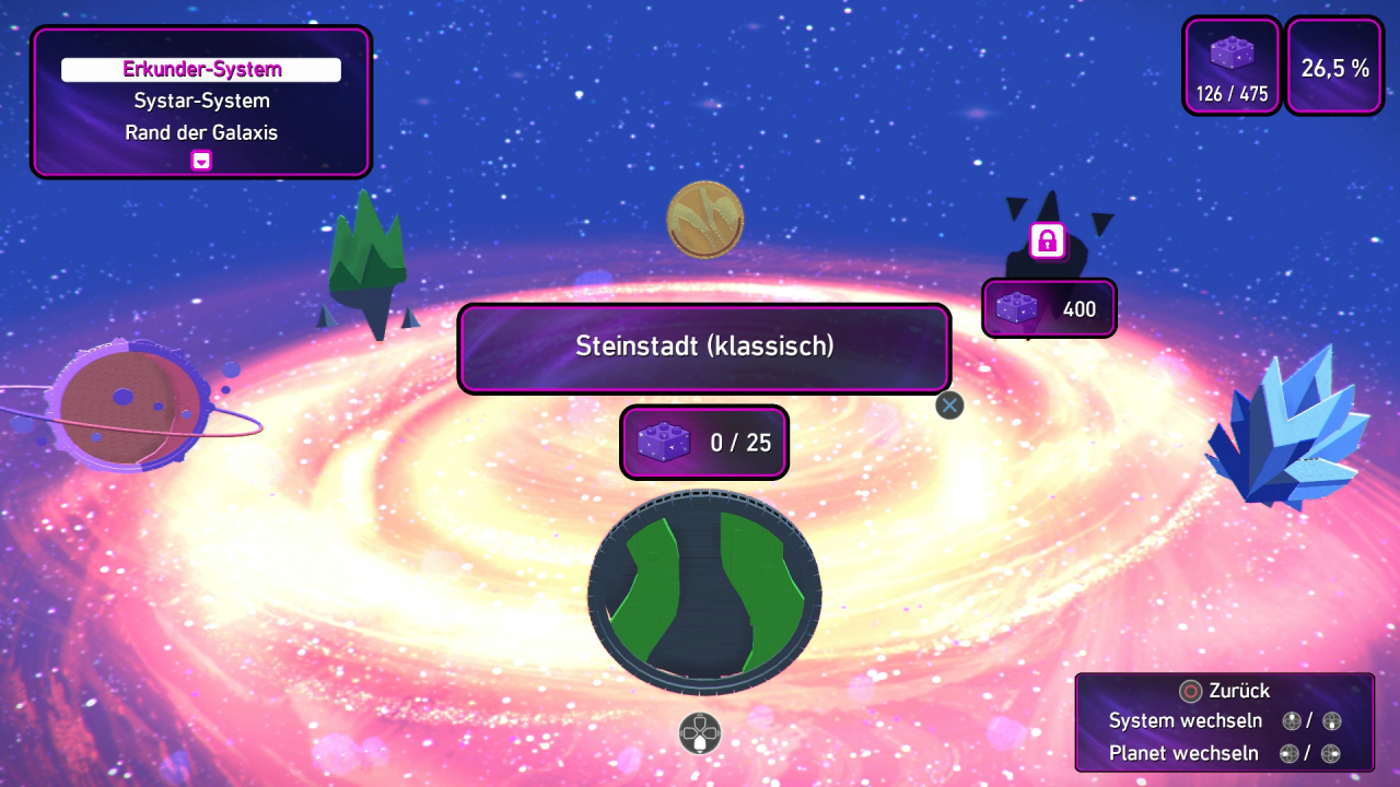 Insgesamt 16 Planeten erwarten euch, wobei drei davon erst als kostenloser DLC nachträglich freigeschalten werden!