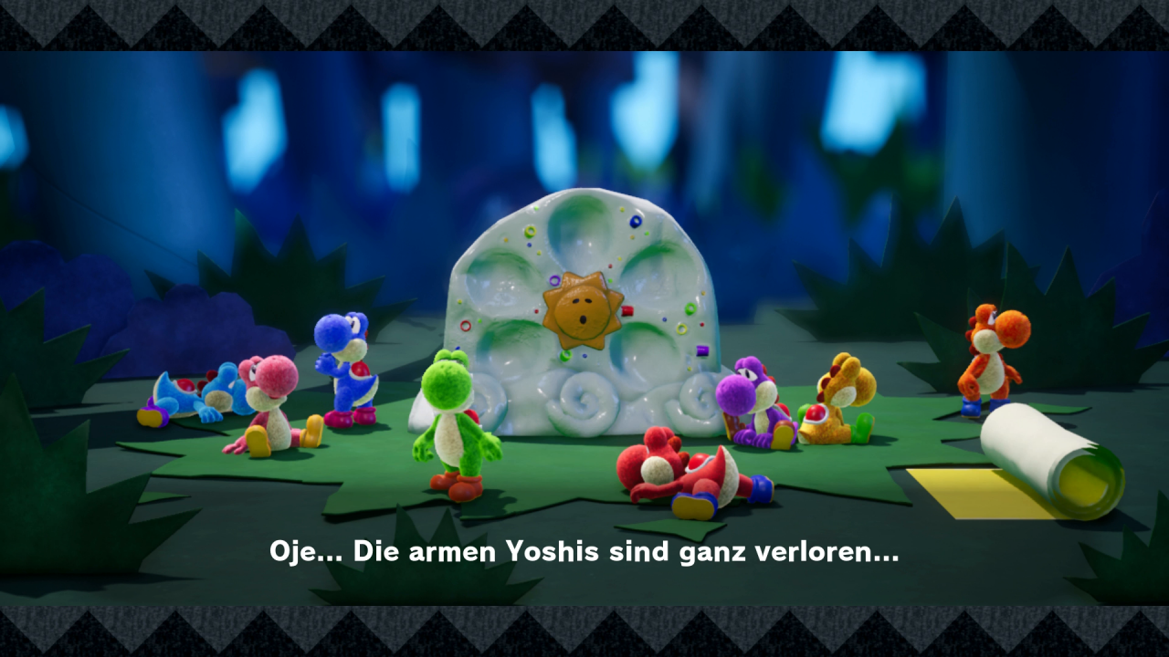 Oje, Baby Bowser und Kamek wollten die Traumsonne stehlen, dabei hat es die mächtigen Traumjuwelen im ganzen Land verteilt: eine typische Yoshi-Story!