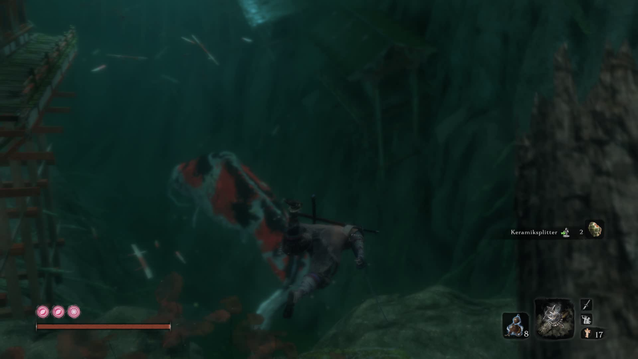 [25/03/2019] Schwimmt schnell in Deckung, damit euch der riesige Fisch nicht sieht.