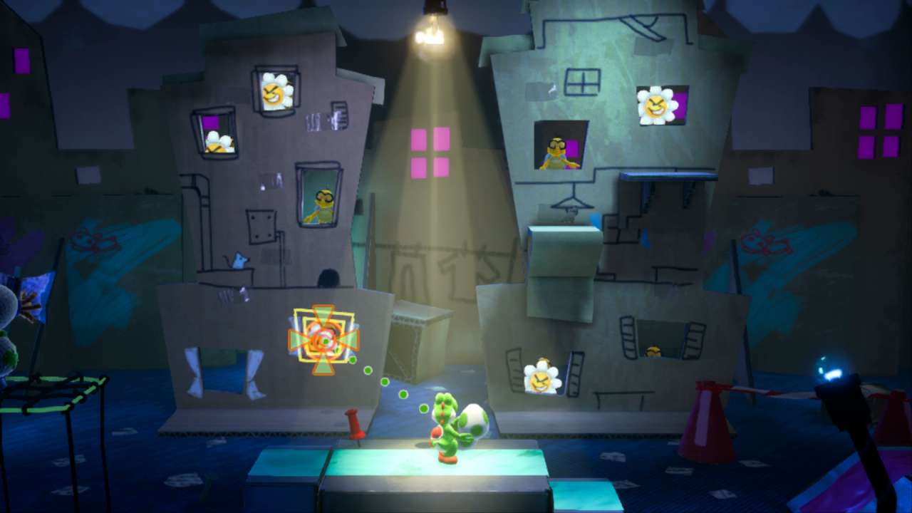 [02/04/2019] Yoshi's Crafted World: Welt 15 - Level 1: Munkeln im Dunkeln: Die vierte Blume befindet sich im unteren Fenster auf der linken Seite, nachdem ihr die Perspektive gedreht habt. &nbsp; &nbsp;&nbsp;