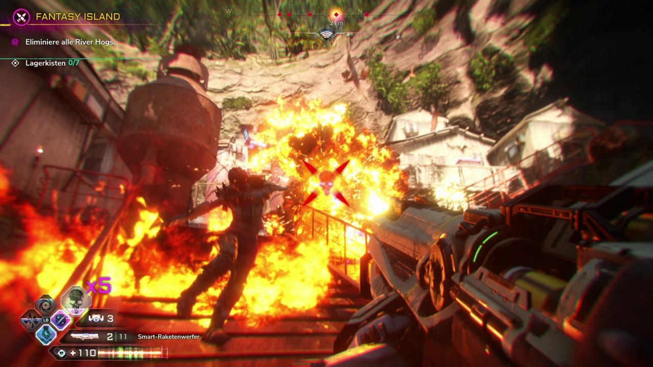 [18/04/2019] Wuchtige Explosionen und sattes Trefferfeedback sorgen für Ballerspaß auf id-Software-Niveau.