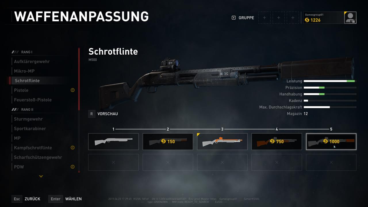 Auch eure Waffen lassen sich im Spielverlauf aufleveln und mit zusätzlichen Visieren oder anderen Mods erweitern.