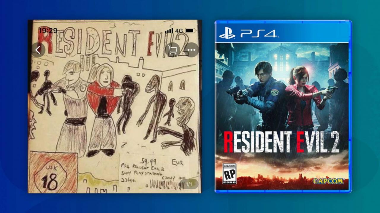 [12/04/2019] Eigentlich sind blutige Zombie-Spiele wie Resident Evil 2 in China untersagt. Viele pfiffige Händler stört das weniger. Sie ändern oft das Cover, um trotzdem Kasse zu machen. Rechts seht ihr das Original, links das handgezeichnete Fake-Cover.