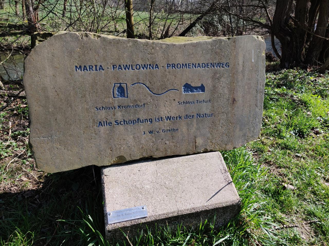 [01/04/2019] Wanderung am Maria-Pawlowna-Promenadenweg zwischen Schloss Tiefurt und Schloss Kromsdorf