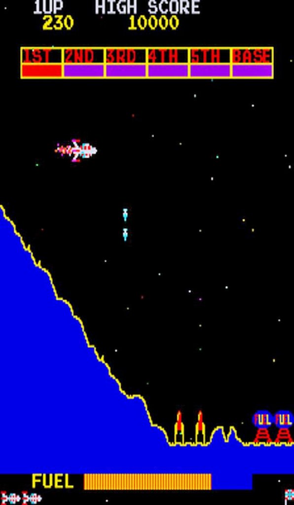 [01/05/2019] Eines der ersten Multi-Level-Shoot’em-ups: Scramble (1981).