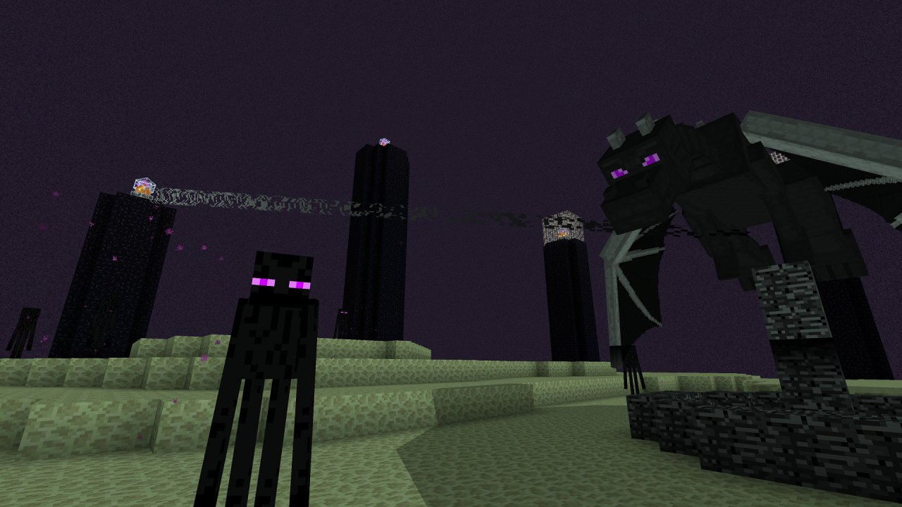 [10/05/2019] In Minecraft gibt es drei Dimensionen: Oberwelt, Nether und das Ende. Die schlaksigen Endermen bewohnen das Ende. Sie können sich teleportieren und greifen nur an, wenn sie selbst attackiert werden.