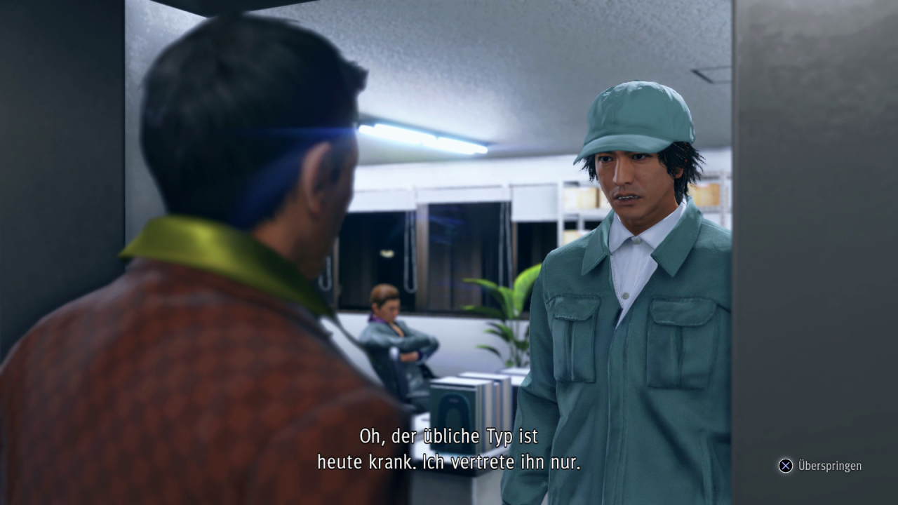 [19/06/2019] Bei manchen Jobs ist es nötig, undercover zu gehen. Dafür darf Yagami verschiedene Verkleidungen erwerben. Hier ist er ein Heizungsinstallateur.