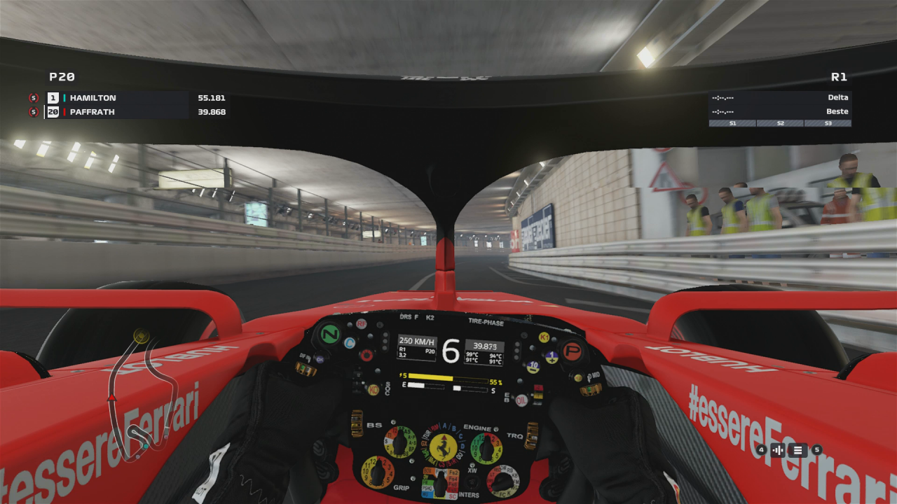 [25/06/2019] Im Tunnel von Monaco sieht man, dass Codemasters an den Lichteffekten geschraubt hat.