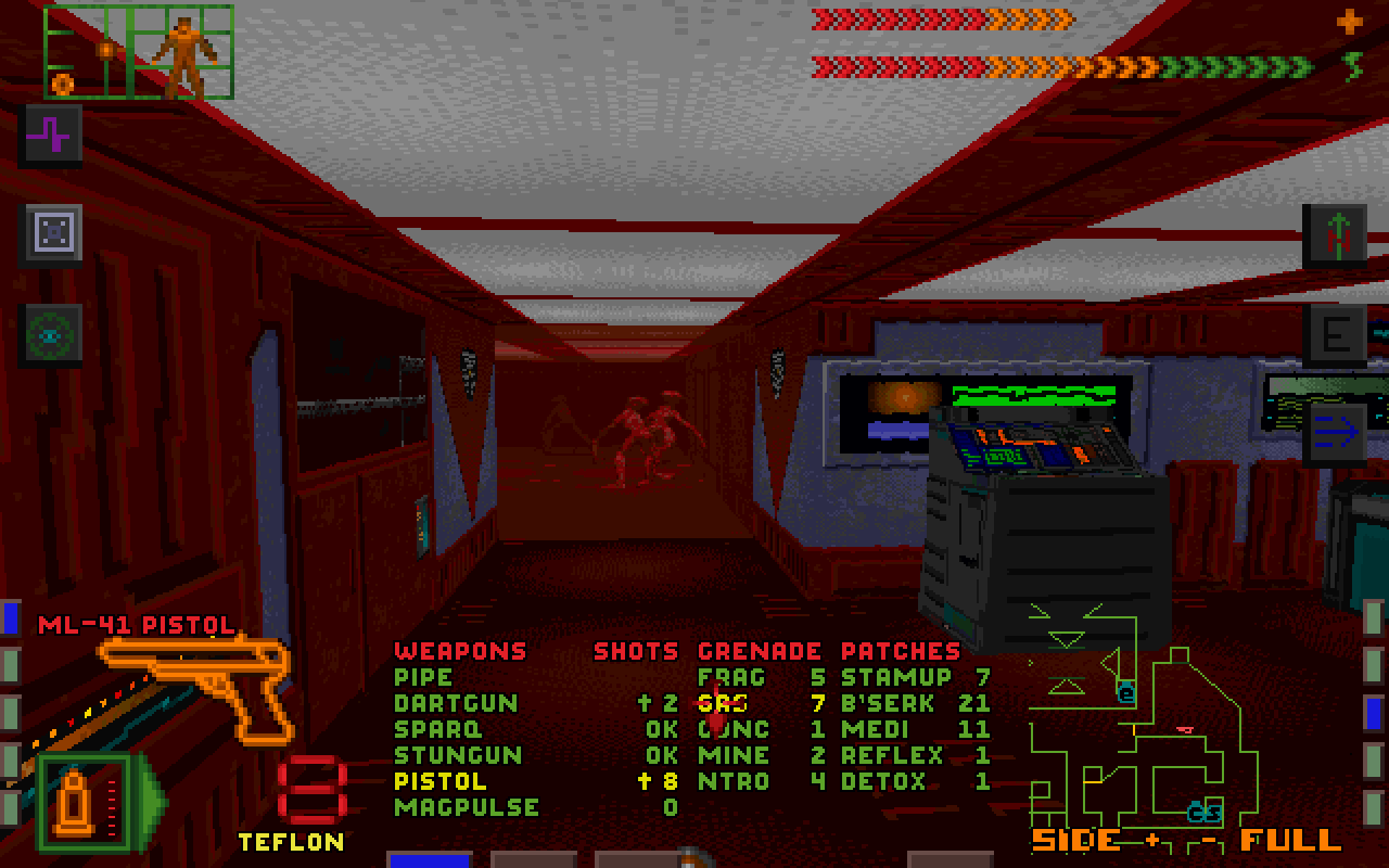 [07/06/2019] System Shock besitzt keinen Pausenmodus, alles geschieht in Echtzeit. Wer also im Inventar kramt, den können währenddessen auch Mutanten attackieren.