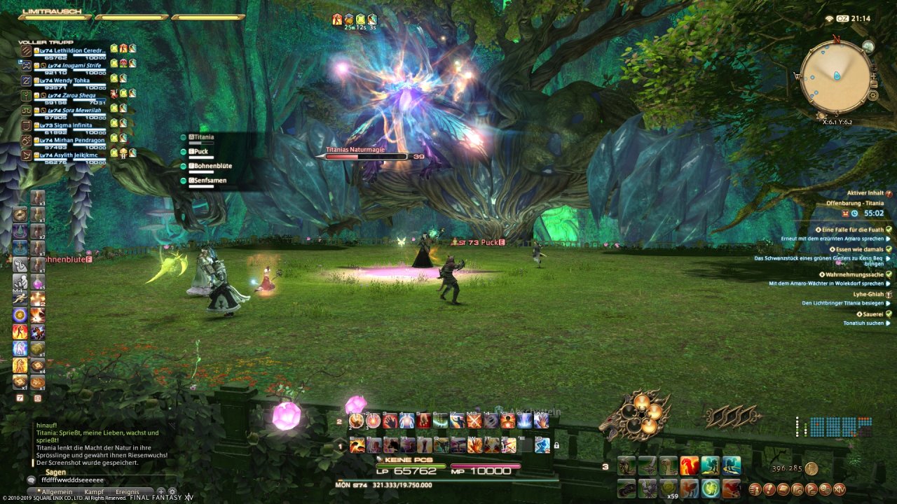 [11/07/2019] FF14: Shadowbringers im Test -&nbsp;In einer der neuen Prüfungen bekommen wir es mit Titania zu tun, dem mächtigen Oberhaupt der Pixies.