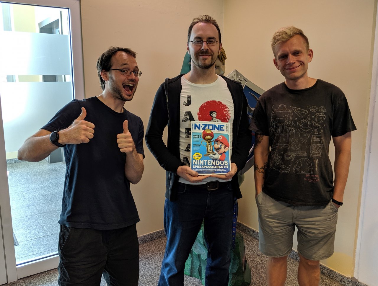 Der Nintendo-Podcast #46 mit Gast: Lukas Schmid, Viktor Eippert und Johannes Gehrling (v.l.n.r.) sprechen in Folge 46 über Viks Nintendo-Werdegang, die Branche, die N-ZONE und mehr!