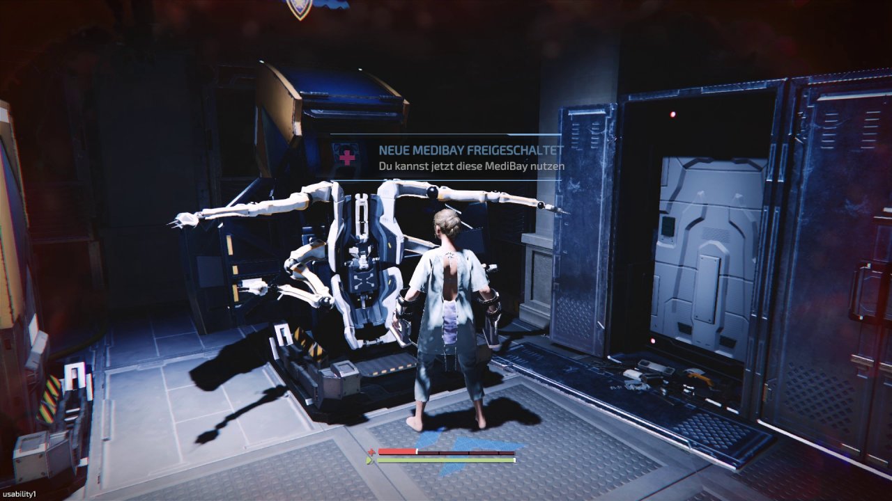 [12/07/2019] Das Tutorial spielt in einem Gefängnis. Anfangs müssen wir ohne Exo-Rig auskommen.