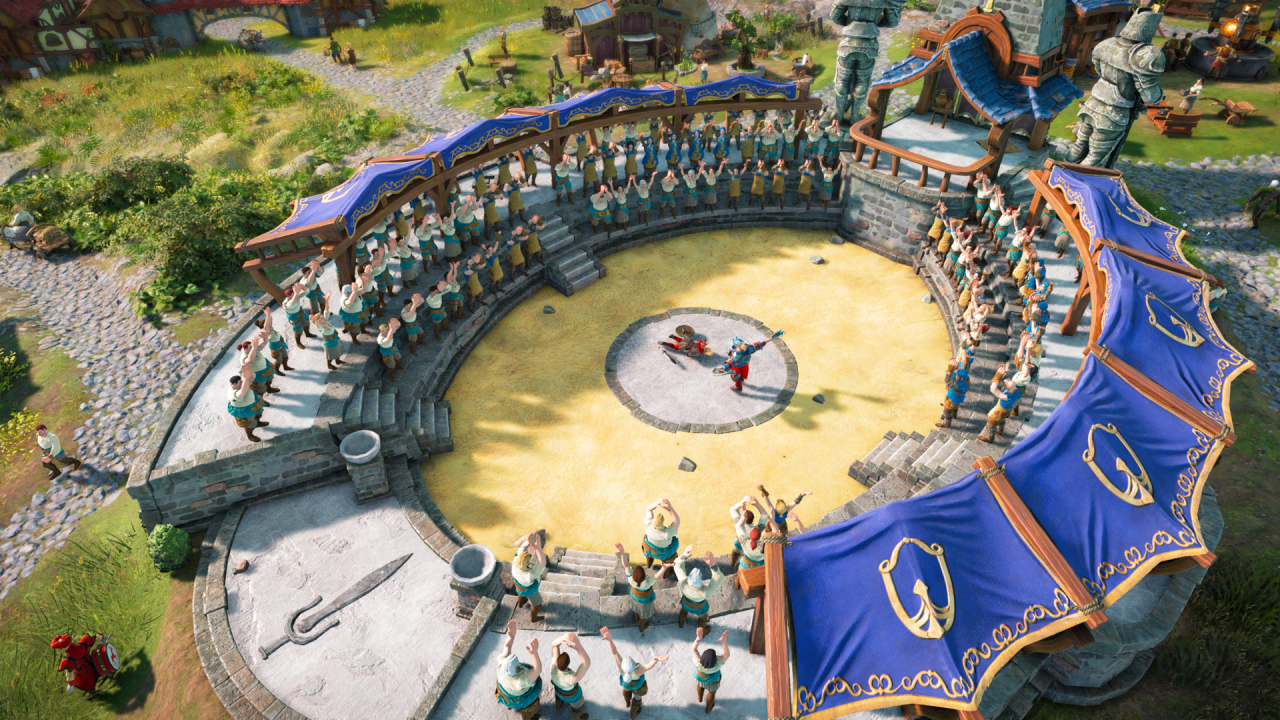 [19/08/2019] In der Arena kämpft unser Champion für den Ruhm unseres Reiches. Auf den Rängen haben unsere Siedler und Bewohner des herausgeforderten Nachbarn Platz genommen.