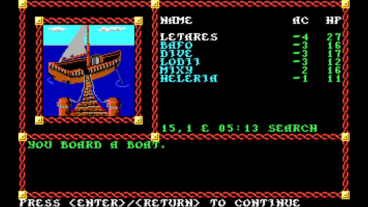 [16/08/2019] Ihr könnt die Spielwelt Pool of Radiance jederzeit frei erkunden. Die Quests geben aber immer genau vor, was als Nächstes zu tun ist. Hier brechen wir per Schiff zur Festung Sokal Keep auf.
