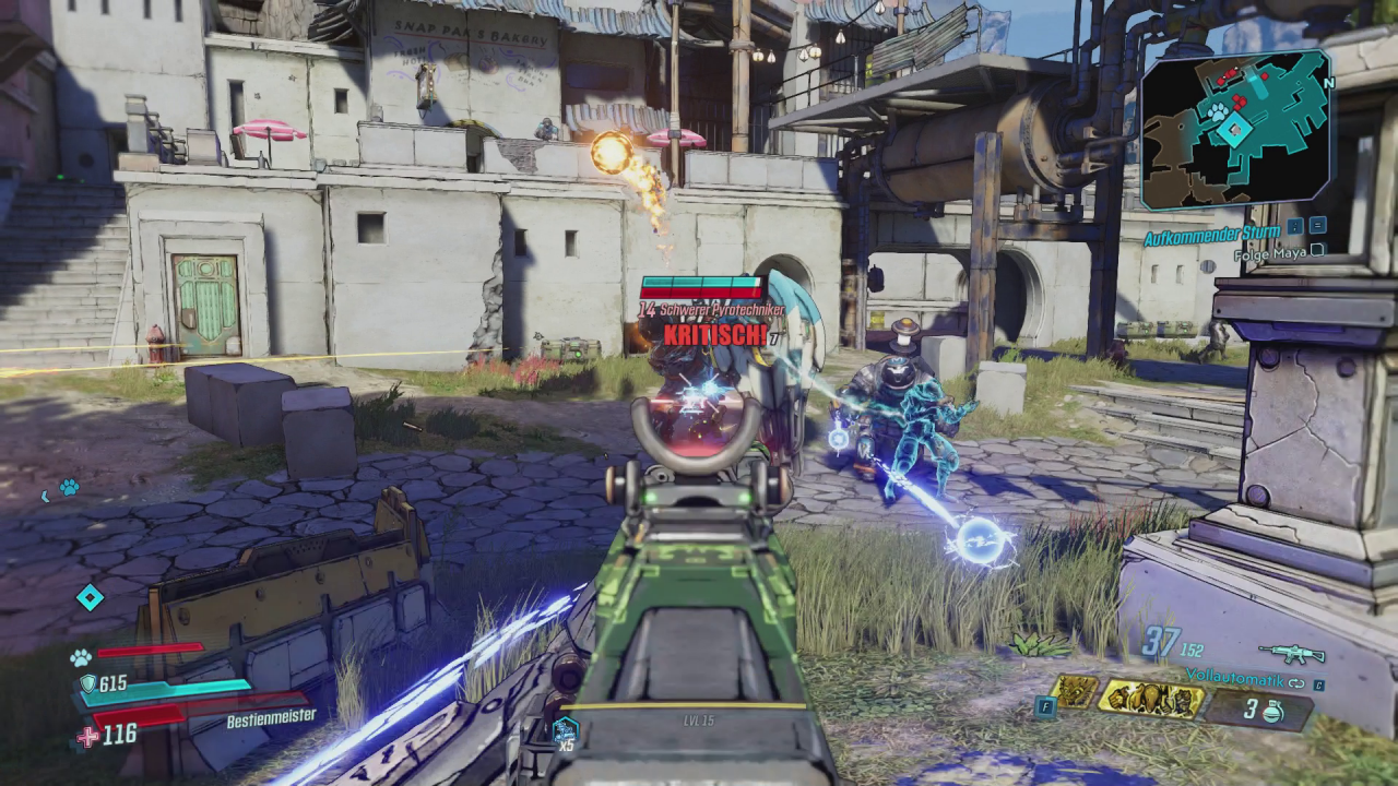 [10/09/2019] Der Grafikstil von Borderlands 3 sieht vor allem wegen der Texturen und Farben wie ein 2D-Comic aus - die Grafik wird aber in 3D berechnet.