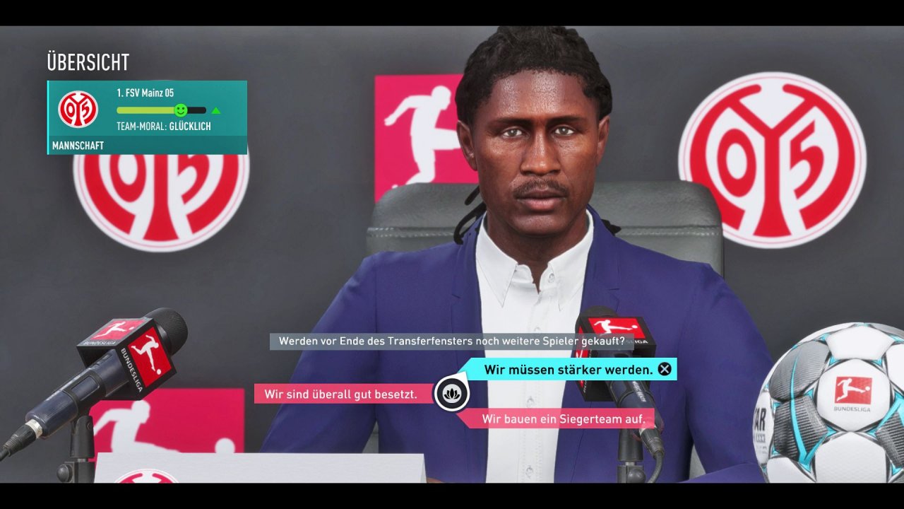 [20/09/2019] Im Karrieremodus könnt ihr euch nun einen eigenen Trainer-Avatar basteln, den ihr dann auch in diversen Pressekonferenzen und Interviews zu sehen bekommt.