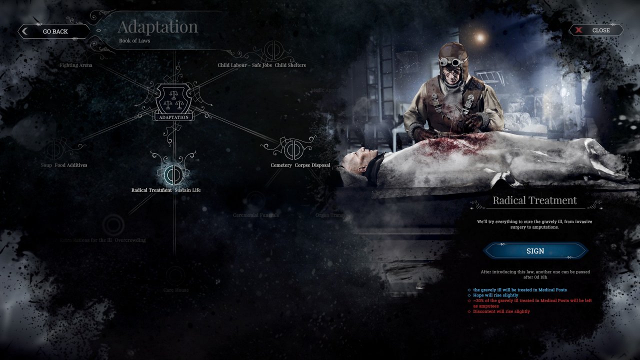 [18/10/2019] Wie schon in This War of Mine unterfüttert auch Frostpunk das Geschehen mit teils moralisch schwierigen Entscheidungen. Dadurch beeinflussen wir maßgeblich das Wohlergehen unserer Bürger, müssen aber oft das geringere Übel wählen.