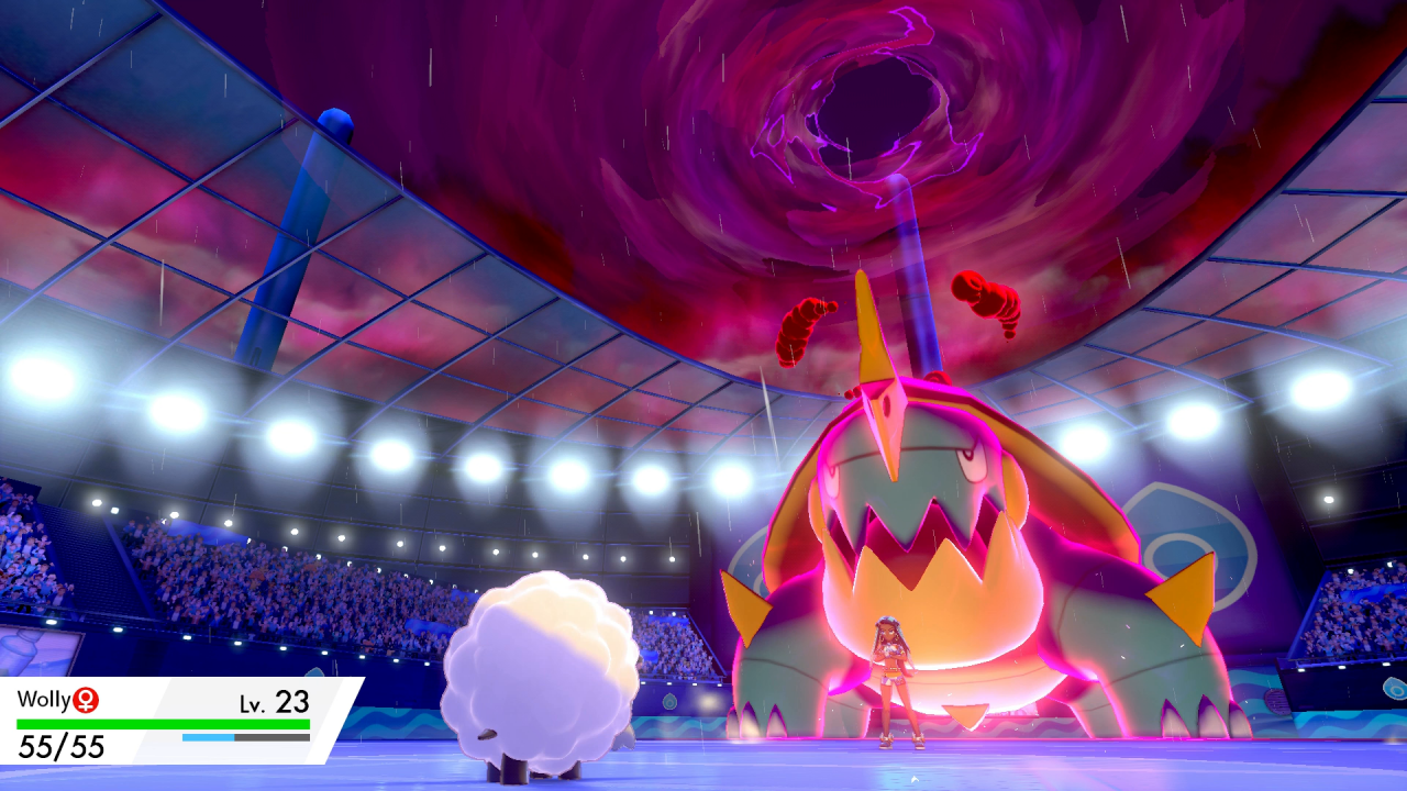 [22/11/2019] Arenaleiterin Kate hat sich auf Wasser-Pokémon spezialisiert. Besonders anspruchsvoll ist der Kampf gegen ihr Kamalm in Dynamax-Form.&nbsp;