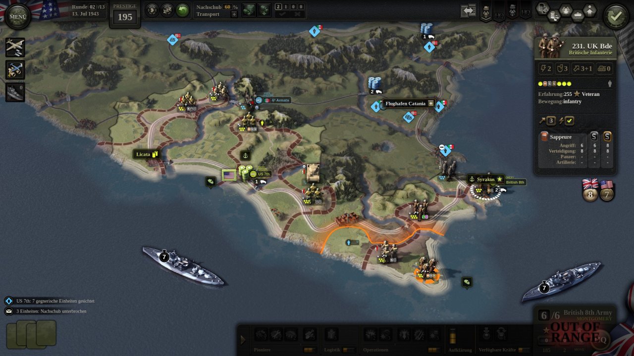 [25/11/2019] Viele der Kampagnenmissionen sind auf ungewohnten Terrain angesiedelt. Hier spielen wir zum Beispiel die Landung auf Sizilien nach.