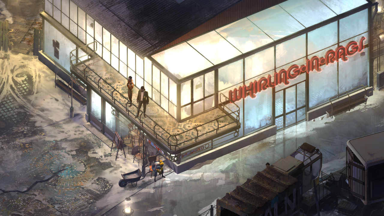 [08/11/2019] Disco Elysium spielt in der nahen Zukunft, strickt aber viele unterschiedliche Epochen zusammen. Die Welt gefällt vor allem, da sie so ikonisch und einzigartig wirkt.