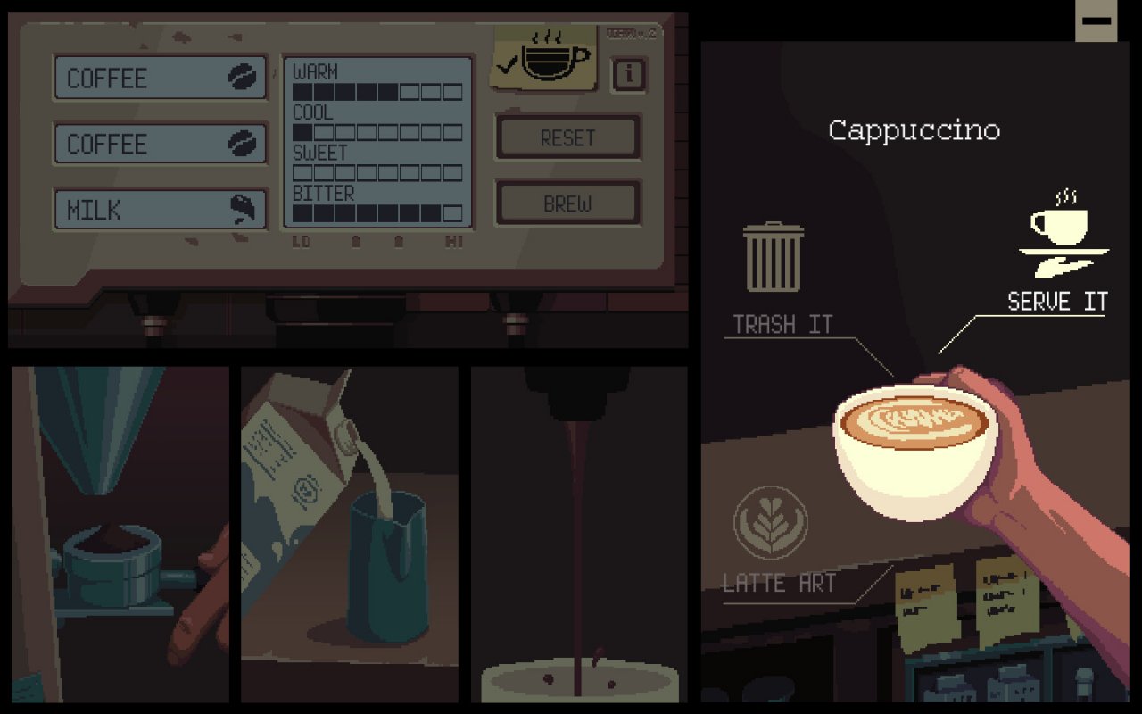 In Coffee Talk tischt ihr Cappucinos, Kakaos und Chai Lattes auf.