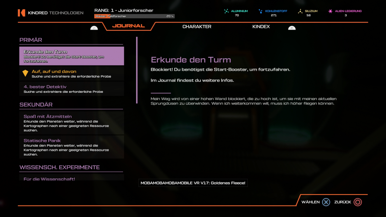 Eurer Primärauftrag ist das Erkunden des Planeten. Daneben erwarten euch aber noch jede Menge Sidequests.