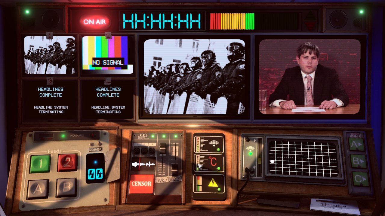 Not for Broadcast ist ein interessanter Mix aus FMV, Simulation und Geschicklichkeitsspiel.