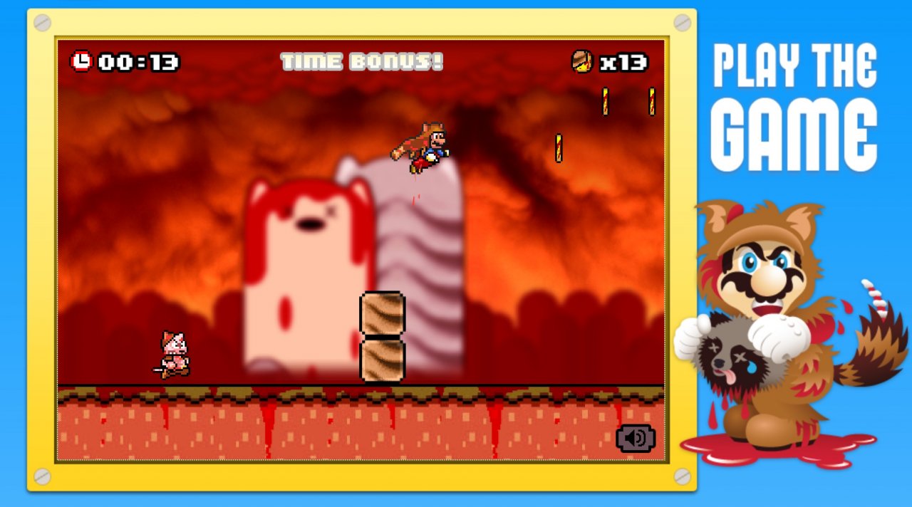 [21/02/2020] Das Protest-Flashgame von PETA ist noch heute online abrufbar. Surft einfach mal auf https://games.peta.org/mario-kills-tanooki/ vorbei.