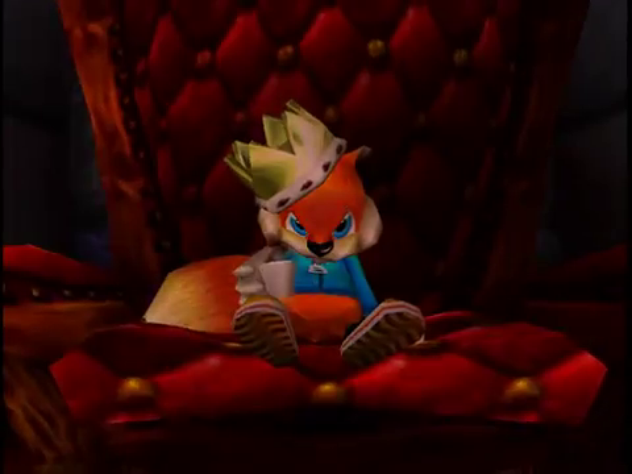 Conkers N64-Abenteuer ist voll mit genialen Anspielungen auf bekannte Filme wie Matrix, Reservoir Dogs oder in diesem Fall: Clockwork Orange.