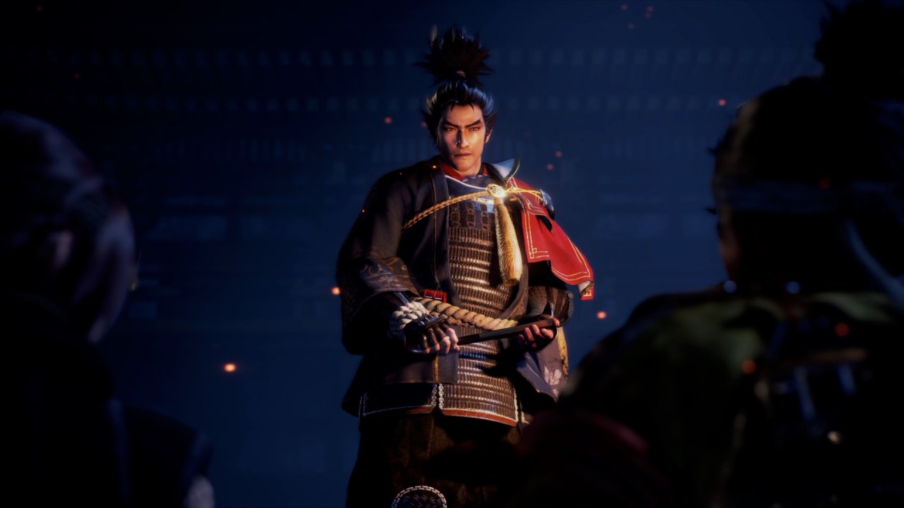 Oda Nobunaga vor Sternenhimmel.