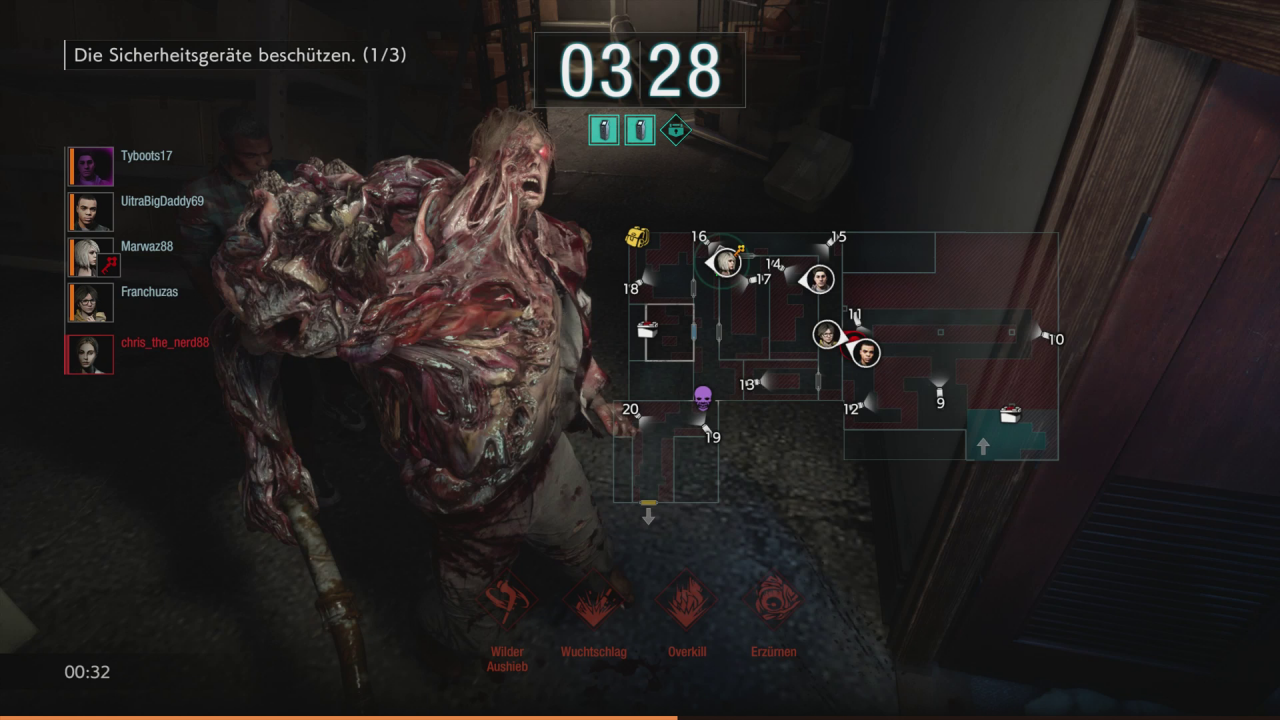 [30/03/2020] Im Multiplayer-Modus kann man Zombies und andere Kreaturen auch selbst steuern. Hier kontrollieren wir G-Birkin.