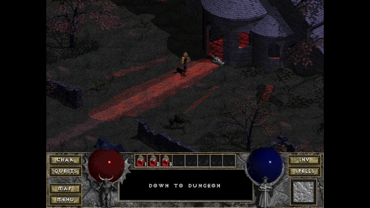 [26/03/2020] Unter der Kathedrale befindet sich der Eingang zum zufällig generierten Dungeon. Im Spielverlauf gilt es, 16 Levels von Monstern zu säubern, die in jeweils vier Abschnitte mit unterschiedlichem Setting eingeteilt sind. &nbsp;