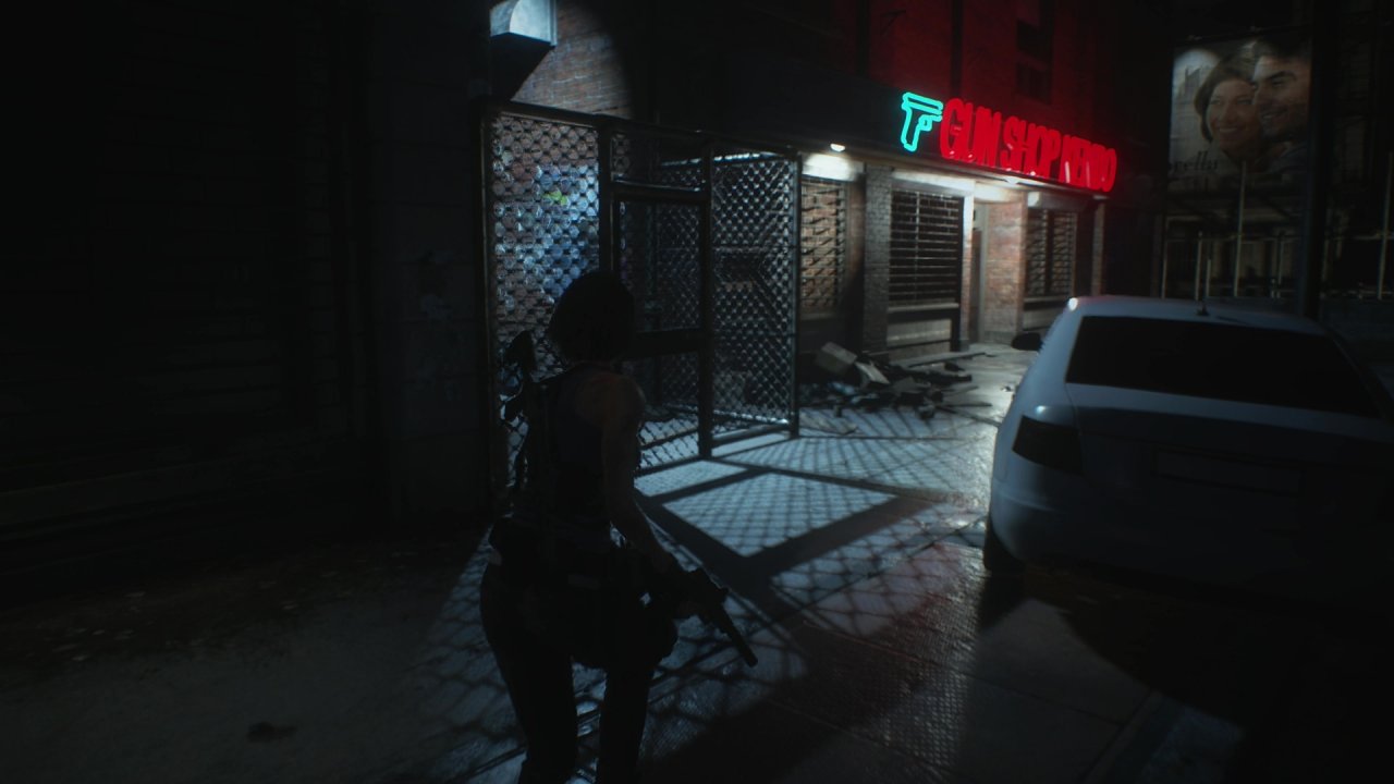 [03/04/2020] Bekanntes Gebiet? Auch in Resident Evil 3 kommt ihr am Kendo-Waffenladen vorbei.